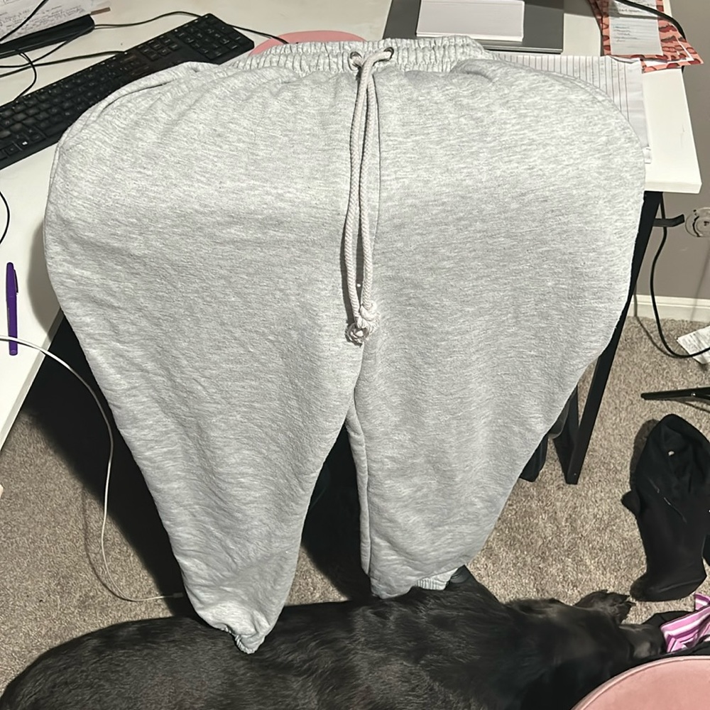 Gray joggers/sweats from fashion nova